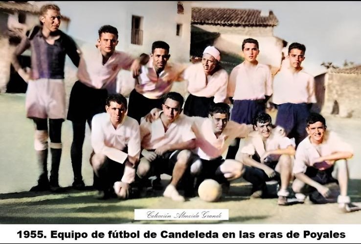 Equipo de fútbol de Candeleda en las eras de Poyales en 1955